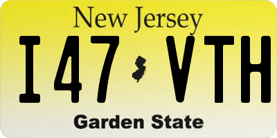NJ license plate I47VTH