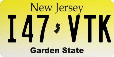 NJ license plate I47VTK