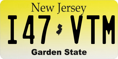 NJ license plate I47VTM