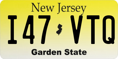 NJ license plate I47VTQ