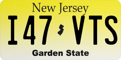 NJ license plate I47VTS