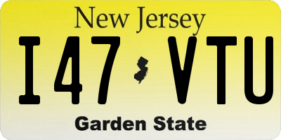 NJ license plate I47VTU