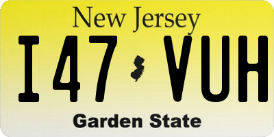 NJ license plate I47VUH