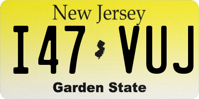 NJ license plate I47VUJ