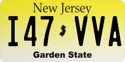 NJ license plate I47VVA