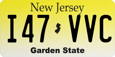 NJ license plate I47VVC