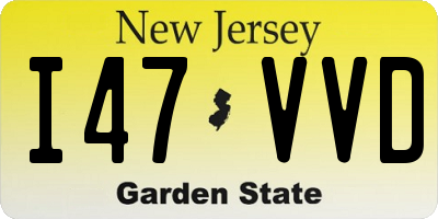 NJ license plate I47VVD