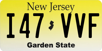 NJ license plate I47VVF