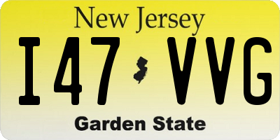 NJ license plate I47VVG