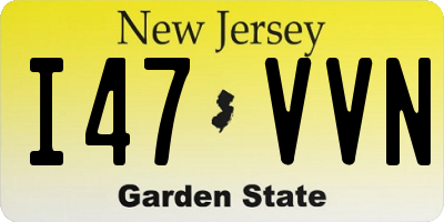 NJ license plate I47VVN
