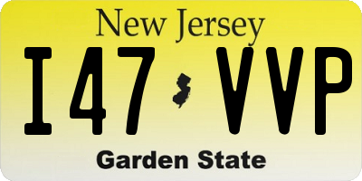 NJ license plate I47VVP