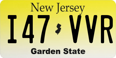 NJ license plate I47VVR