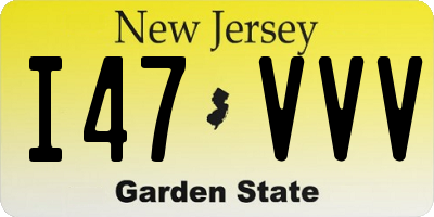 NJ license plate I47VVV