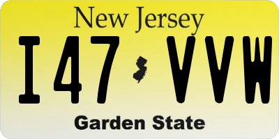 NJ license plate I47VVW
