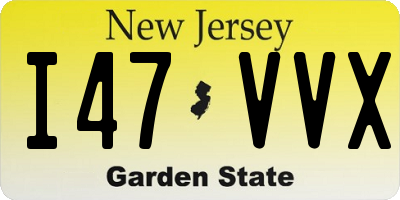 NJ license plate I47VVX