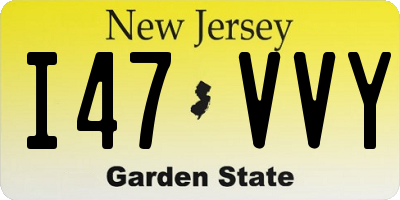 NJ license plate I47VVY