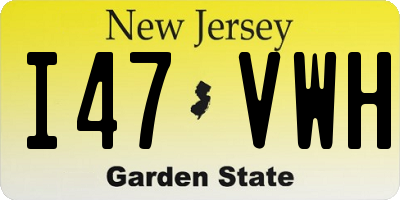 NJ license plate I47VWH
