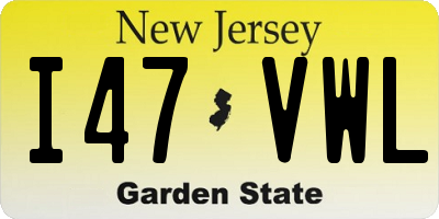 NJ license plate I47VWL