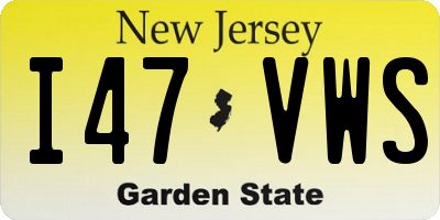 NJ license plate I47VWS