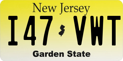 NJ license plate I47VWT