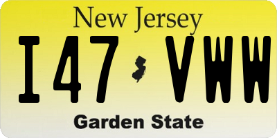 NJ license plate I47VWW