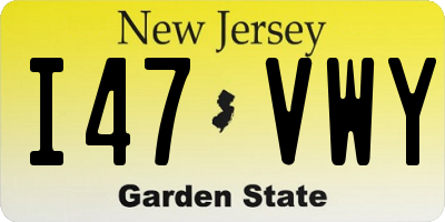 NJ license plate I47VWY