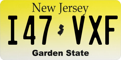 NJ license plate I47VXF