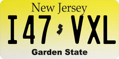 NJ license plate I47VXL