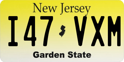 NJ license plate I47VXM