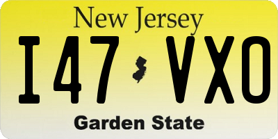 NJ license plate I47VXO