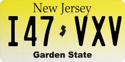 NJ license plate I47VXV