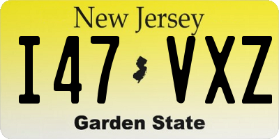 NJ license plate I47VXZ