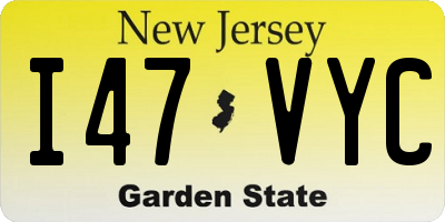 NJ license plate I47VYC