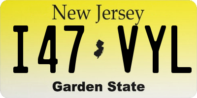 NJ license plate I47VYL
