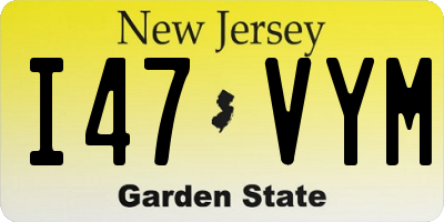 NJ license plate I47VYM
