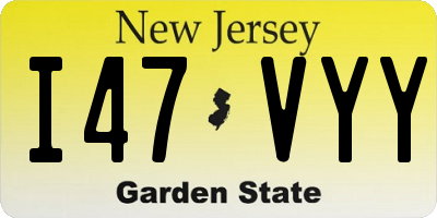 NJ license plate I47VYY