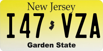 NJ license plate I47VZA