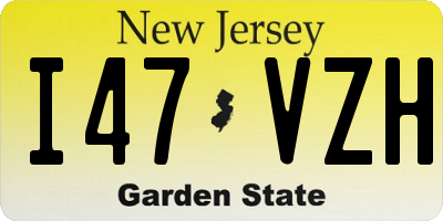 NJ license plate I47VZH