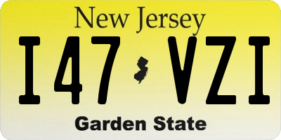 NJ license plate I47VZI