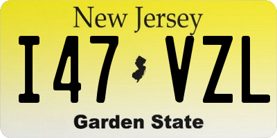 NJ license plate I47VZL