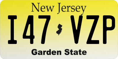 NJ license plate I47VZP
