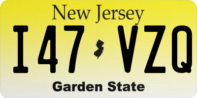 NJ license plate I47VZQ