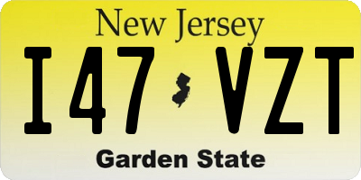 NJ license plate I47VZT