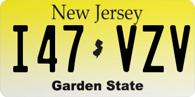 NJ license plate I47VZV