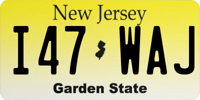 NJ license plate I47WAJ