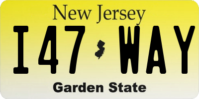 NJ license plate I47WAY