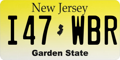 NJ license plate I47WBR