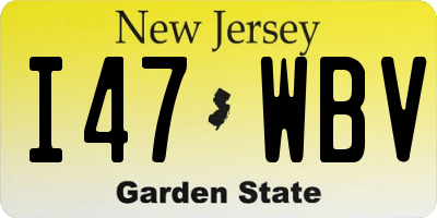 NJ license plate I47WBV