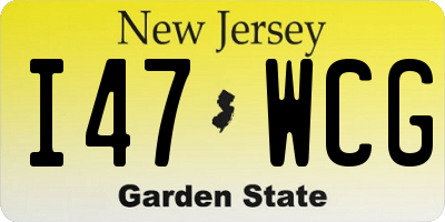 NJ license plate I47WCG