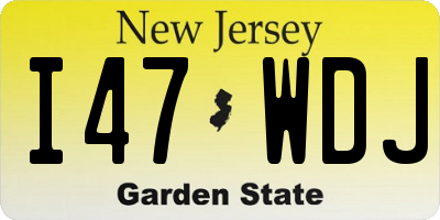 NJ license plate I47WDJ